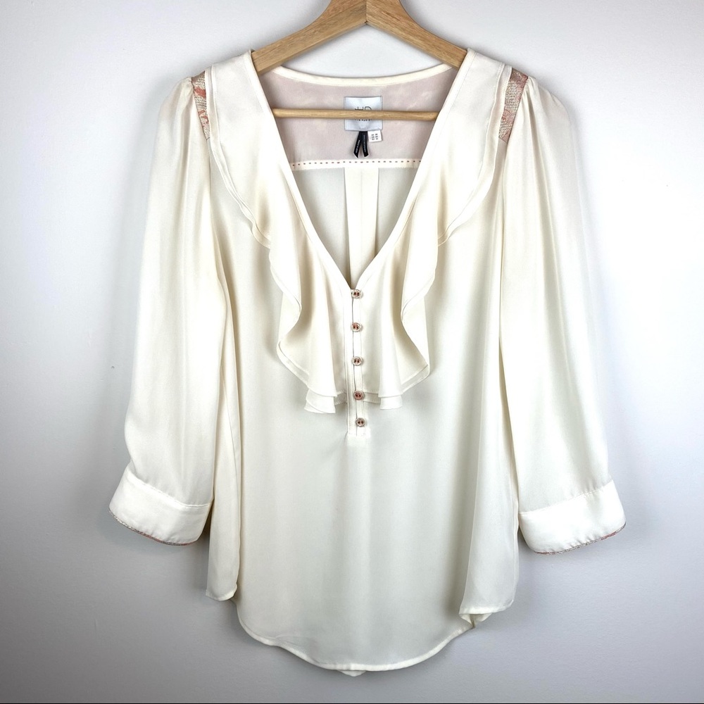 Anthropologie HD in Paris Elinor Ruffle Blouse